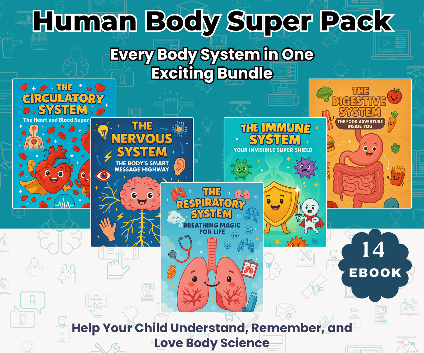 The Human Body Super Pack (14 Systems eBooks in One Bundle)