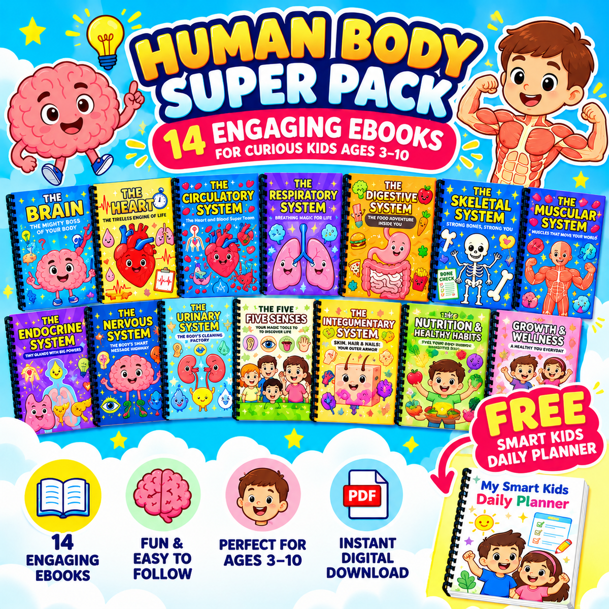 The Human Body Super Pack(14 Systems eBooks in One Bundle)