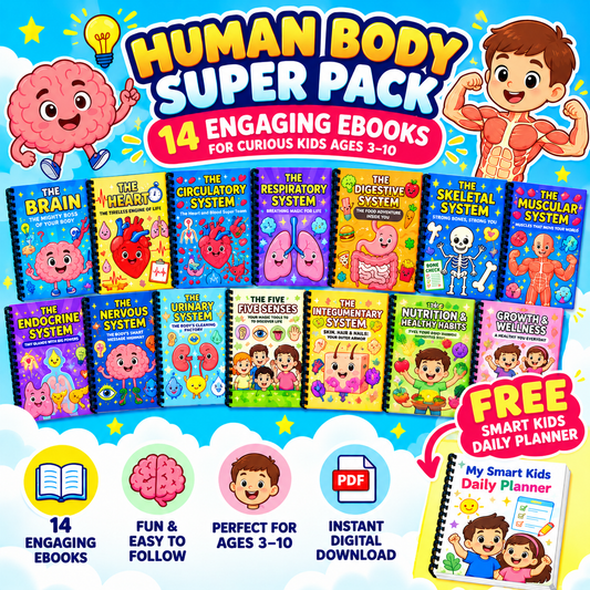 The Human Body Super Pack(14 Systems eBooks in One Bundle with FREE Planner)